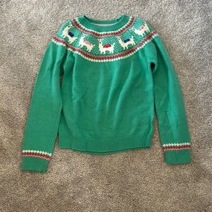 Girl’s Llama Stitched Sweater